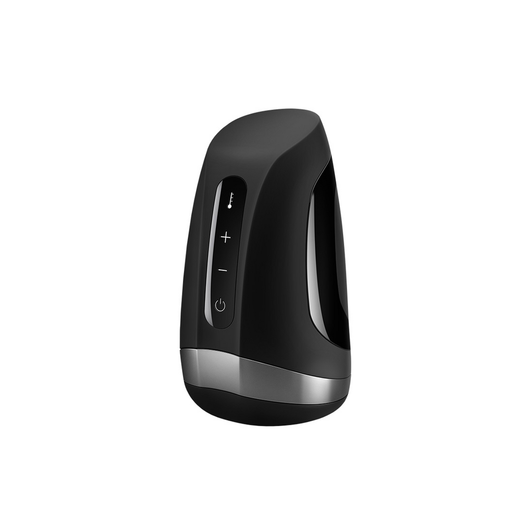 Mannen Heat Vibration - Verwarmende en Vibrerende Masturbator - Zwart Schwarz - 5